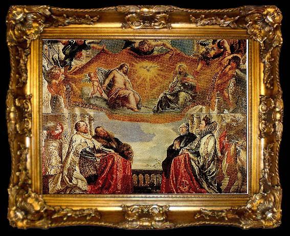 framed  Peter Paul Rubens The Gonzaga Family Adoring the Trinity (mk01), ta009-2